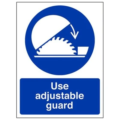 Image of V Safety Use Adjustable Guard Sign 150mm x 200mm 1mm Rigid Plastic