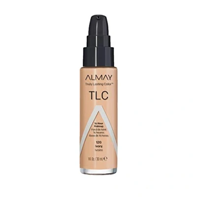 Image of Almay Tlc Truly Lasting Color Makeup, Ivory 120, 1 Ounce Bottle