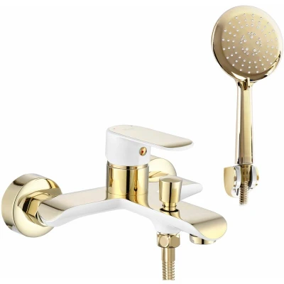 Image of REA Bathroom tap for Bath Bloom B9932, White/Light Gold