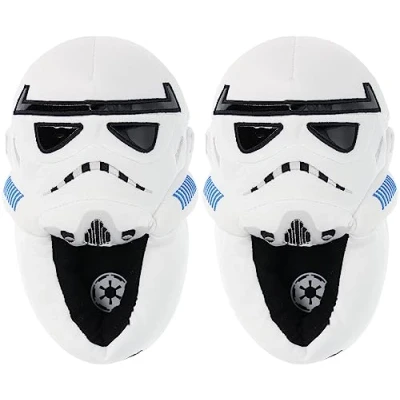 Image of STAR WARS Boba Fett Slippers, Darth Vader, Stormtrooper, Chewbacca Indoor Costume for Kids and Adults, Storm Trooper white, 25.0 27.0 cm