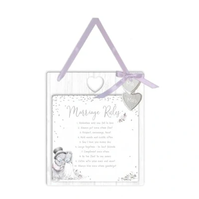 Image of Me to You Tatty Teddy Marriage Rules Plaque Official Wedding Collection