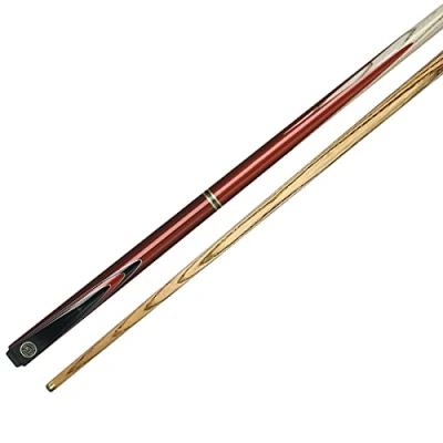 Image of BCE Unisex Ps 10 Keyline 2 Piece North American Ash Snooker &amp; Pool Cue 145cm 9 5mm tip, black butt/natural wood shaft, 57 UK