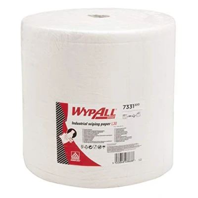Image of WypAll 7331 Industrial Wiping Paper L30 Jumbo roll Extra Wide &amp; Long, 3 ply, White (1 x 1,000 sheets)