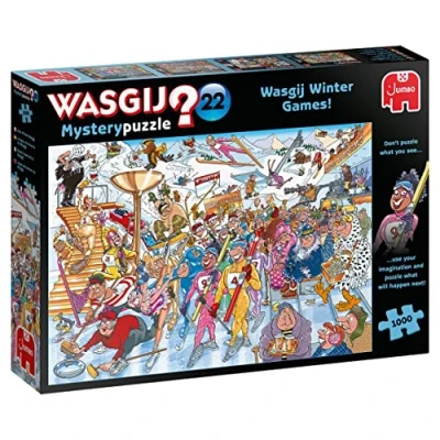 Image of Wasgij Mystery 22, Winter Games 1000 Piece Jigsaw Puzzles for Adults Fun Challenging &amp; Brainteasing Puzzle What Happens Next 100% Recycled Cardboard 1000pcs Jumbo