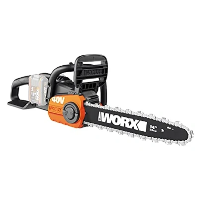 Image of WORX WG384E.9 36V (40V Max) Dual Battery Cordless Brushless Chainsaw (Tool only and Charger Sold Separately), Black, 35 cm