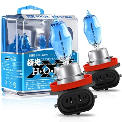 Image of Sidaqi 2PCS H11 100W Halogen Bulbs 12V Super Bright Xenon White 6000K +150% Replace for Car LED Headlight Bulb Fog Light Driving Lamp