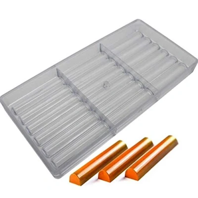 Image of 3D Long Stick Christmas Snowflake Chocolate Mold Clear Polycarbonate Mould DIY Handmade Maker Ice Muffin Tray Bakeware Pan Confectionery Cake Baking Dish Kitchen Supplies