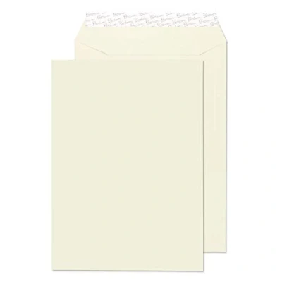 Image of Blake Business C4 324 x 229 mm 120 gsm Peel &amp; Seal Pocket Envelopes (71653) Oyster Wove Pack of 20