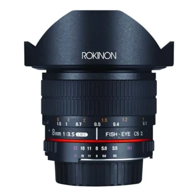 Image of Rokinon 8mm f3.5 AS IF MC CSII DH Fisheye Lens with Removable Hood for Olympus and Panasonic Micro 4/3 (MFT) Mount Digital Cameras (HD8M MFT)