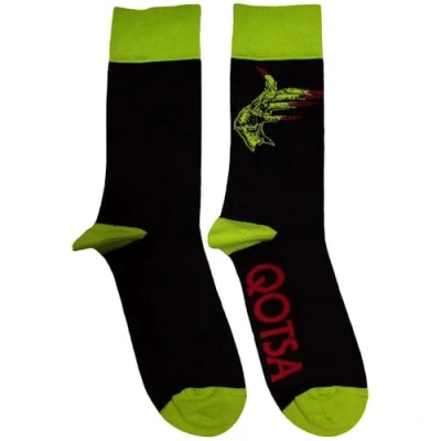Image of Rock Off officially licensed products Queens Of The Stone Age Green Hands Ankle Socks One Size