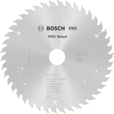 Image of Bosch Professional Circular Saw Blade Standard (for Wood, 140 x 20 1.5 mm, 42 teeth; Accessories: Cordless Saw)