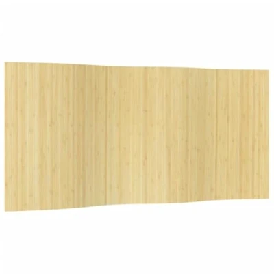 Image of vidaXL Bamboo Room Divider Screen Light Natural, 165x400cm, Easy Clean, Durable, Portable, Versatile Use for Home and Office
