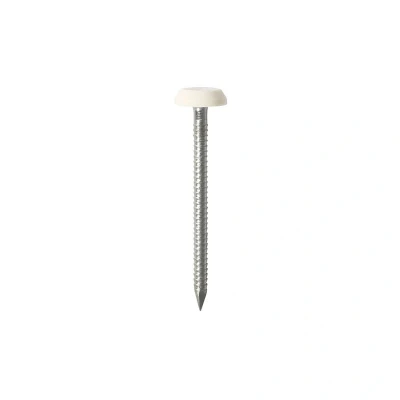 Image of 5x TIMCO Polymer Headed Pins Stainless Steel White PN50WP Pack of 25