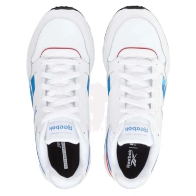 Image of Reebok Unisex GL1000 Sneaker, FTWWHT/KINBLU/VECRED, 5.5 UK