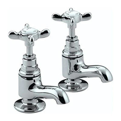 Image of Bristan 1901 Vanity Basin Pillar Taps Chrome N VAN C CD