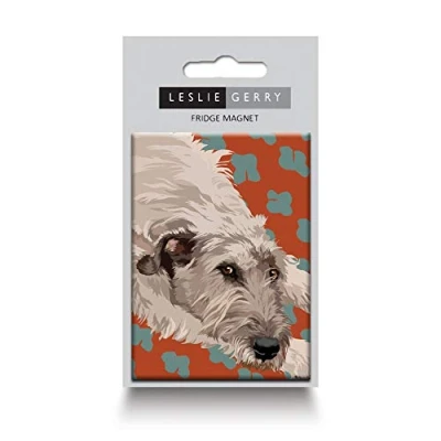 Image of Wolfhound Fridge Magnet by Leslie Gerry