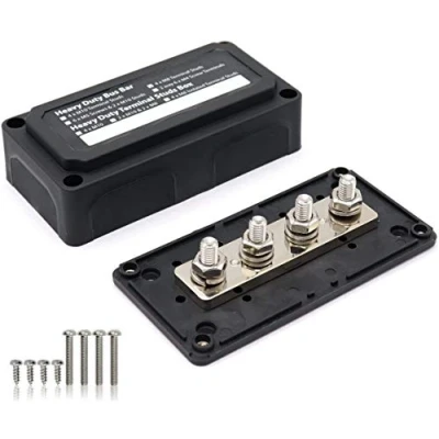 Image of Namvo 300A BusBar Box, Heavy Duty Module Design Power Distribution Connecting Block with 4 x M8 Terminal Studs
