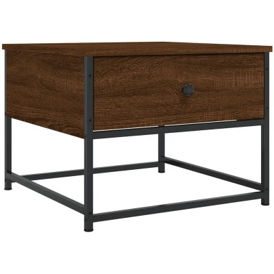 Image of vidaXL Coffee Table Brown Oak 51x51x40 cm Engineered Wood