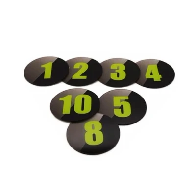 Image of NanTun 60mm Acrylic Circular Table Numbers Storage Lockers Cabinet Number (1 10) Pubs Restaurants Clubs Black 1 to 10