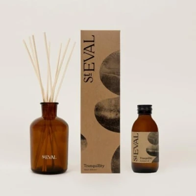 Image of St. Eval Tranquillity Scented Reed Diffuser Set Blend of Soothing Lavender, Zesty Orange and Ylang with Notes Rosemary, Patchouli Sweet Vanilla 150 ml