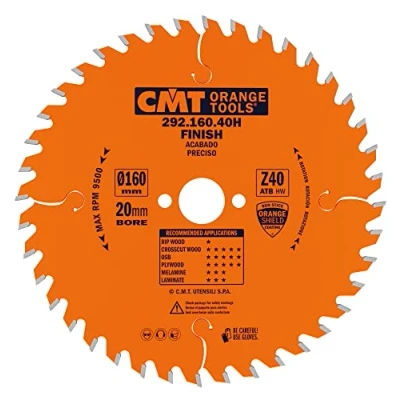 Image of CMT 292.160.40H FINE CUT SAW BLADE 160X2.2/1.6X20 Z40 ATB