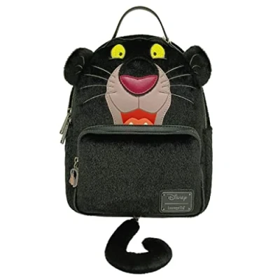 Image of Loungefly Disney&#039;s The Jungle Book Bagheera Cosplay Double Strap Shoulder Bag, Black