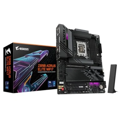 Image of GIGABYTE Z890 AORUS ELITE WIFI7 Motherboard Supports Intel Core Ultra (Series 2) CPUs, 16+1+2 phases VRM, up to 8800MHz DDR5 (OC), 1xPCIe 5.0 + 3xPCIe 4.0, Wi Fi 7, 2.5GbE LAN, Thunderbolt 4