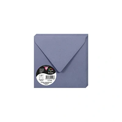 Image of Clairefontaine Ref 5198C Pollen Envelopes (Pack of 20) 140 x 140mm Sized, 120gsm Paper, Gummed Seal, Inkjet &amp; Laser Printer Compatible, Acid Free Forget me Not Blue