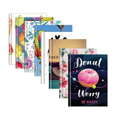 Image of Note Books Fashion A4 A5 A6 Notebook Assorted Designs Small to Big Single hardback Cover Lined Writing notepads (A4 Notebook)