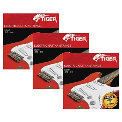 Image of TIGER EGS 3 L Electric Guitar Strings Light 10 46 (0.010 0.046) Pack of Sets
