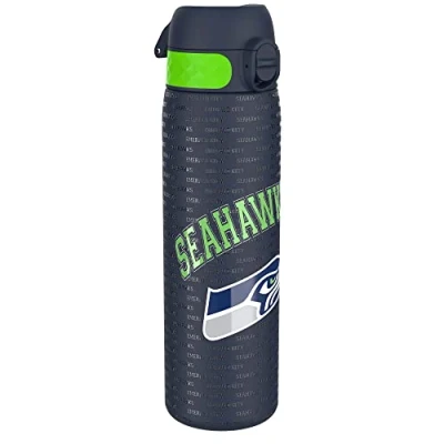 Image of Ion8 Leak Proof Slim Water Bottle, Stainless Steel, NFL Seahawks, 600ml (20oz)