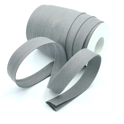 Image of Craft Cult 20mm Plain Double Fold Bias Binding Tape 25 Metre Roll (7 Dark Grey)