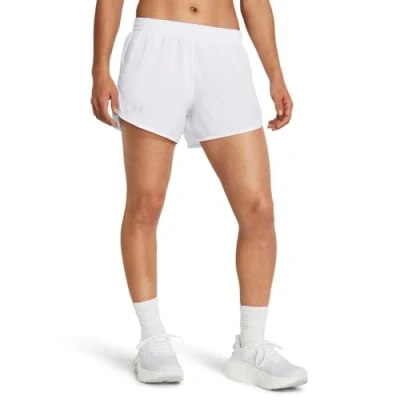 Image of Under Armour Women&#039;s UA Fly by 3&#039;&#039; Shorts White