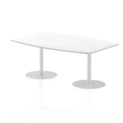 Image of Italia 1800mm Poseur High Gloss Table White Top 725mm Leg