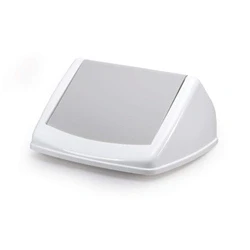 Image of Durable DURABIN Square 40 Flip Lid Grey To Be Used with Waste Bin Easy Handle and Use Ideal for Any Workplace