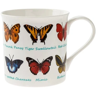 Image of Butterfly Lovers Multi Breeds Fine China Mug in a Gift Box