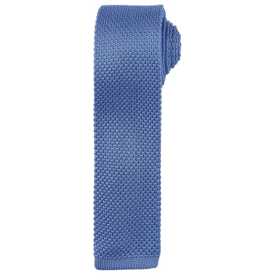 Image of Premier Unisex Adult Slim Knitted Tie (Mid Blue) One Size