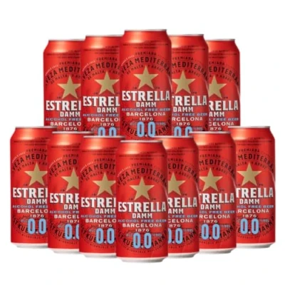 Image of Estrella Damm 0.0 Alcohol Free Lager 440ml Can (12 Pack)