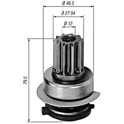 Image of AMB0291 Pinion, starter MAGNETI MARELLI 940113020291