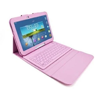 Image of L&amp;C® New Bluetooth Keyboard for samsung Galaxy Tab 2/3/4 7.0/10.1 Tablet Flip Case Stand (10.1 inch 4 (SM T530/535), Pink)