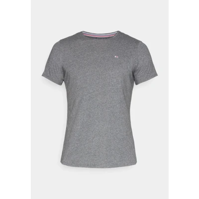Image of Tommy Jeans SLIM Jasper NECK Basic Tshirt, Men&#039;s, Size: 54, New charcoal