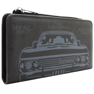 Image of Super Natural The Family Business Saving People Purse Clutch Coin Pocket &amp; Card Holder, Black, 50362