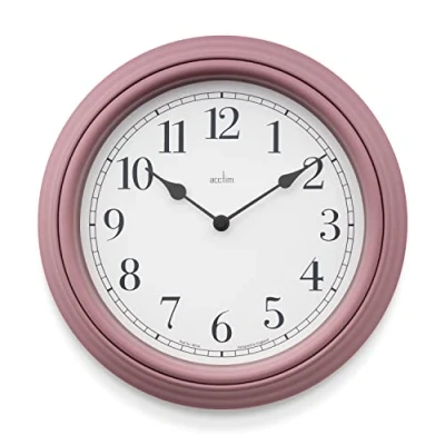 Image of Acctim Devonshire Traditional 28cm Wall Clock (Dusty Rose)