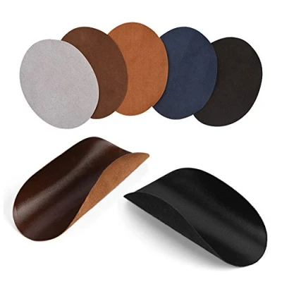 Image of 10 Pieces Oval Shape PU Leather Patch Repair Sewing Elbow Knee Patches Clothing Accessories, Iron On Patch,Elbow