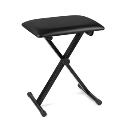 Image of Flexzion Foldable Piano Bench Adjustable Keyboard Seat &amp; Musician Stool Anti Slip Chair Durable Comfortable Padded Folding