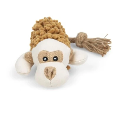 Image of Petface Shaggy Monkey Plush Dog Toy, Yellow , 2.6 x 24.1 cm(Pack of 1)