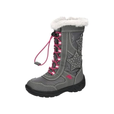 Image of Lico Girls&#039; Cathrin Snow Boots, Grey (Grade / Pink Degree Pink), 35 EU