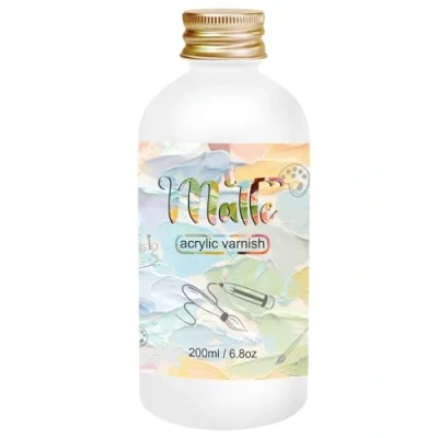 Image of Matte Varnish for Acrylic Painting，200ml Paint Varnish，Clear Keeps Paintings from Yellowing, Cracking, and Dust，Maintains Permanent Color（Matte）