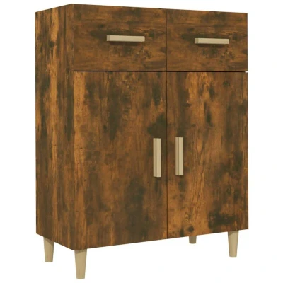 Image of vidaXL Sideboard Smoked Oak 69.5x34x90 cm Engineered Wood