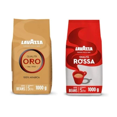 Image of Lavazza, Qualità Rossa &amp; Oro, Coffee Beans, Intensity 5/10, Medium Roast, 1kg x2